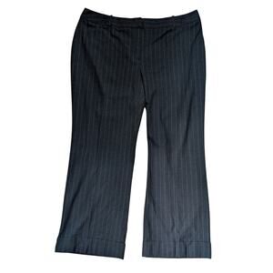 Worthington Woman Stretch Pinstriped Bootcut Dress Pants Size 20W Black Office